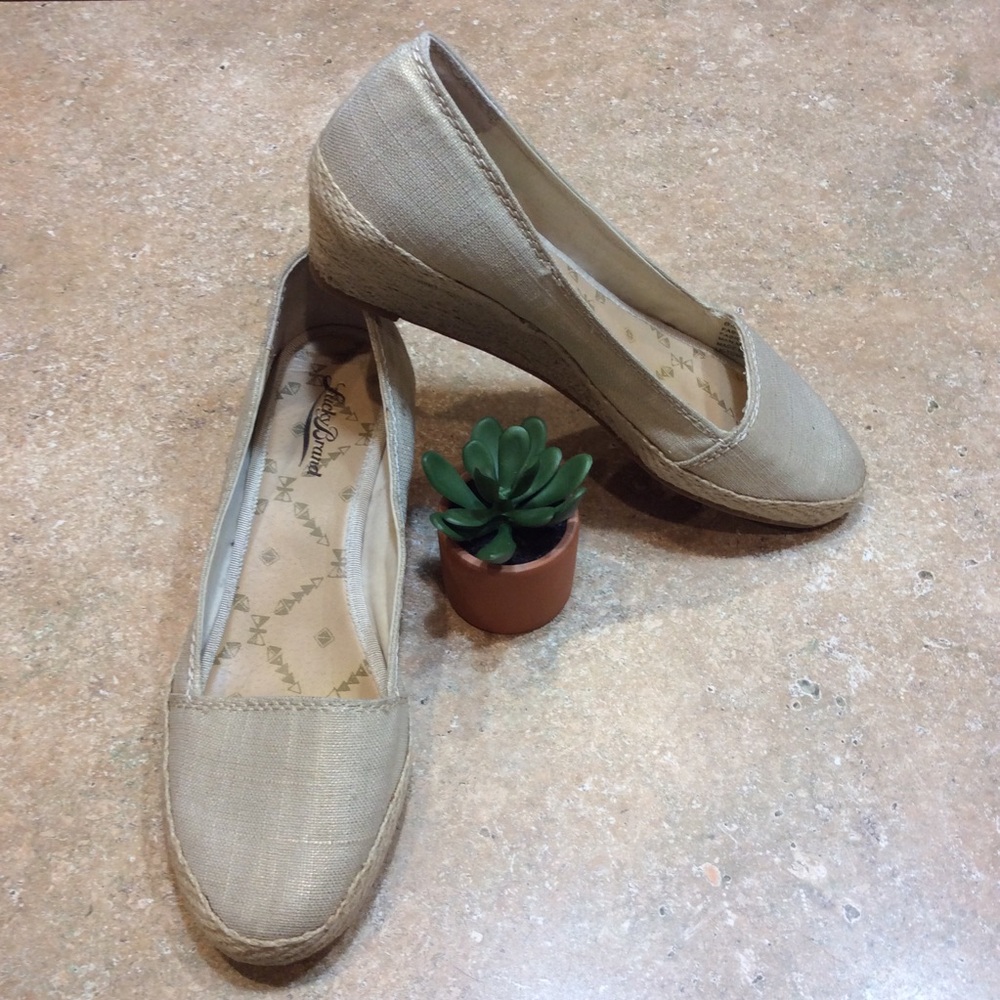 LUCKY BRAND GOLD TOMLINN ESPADRILLES